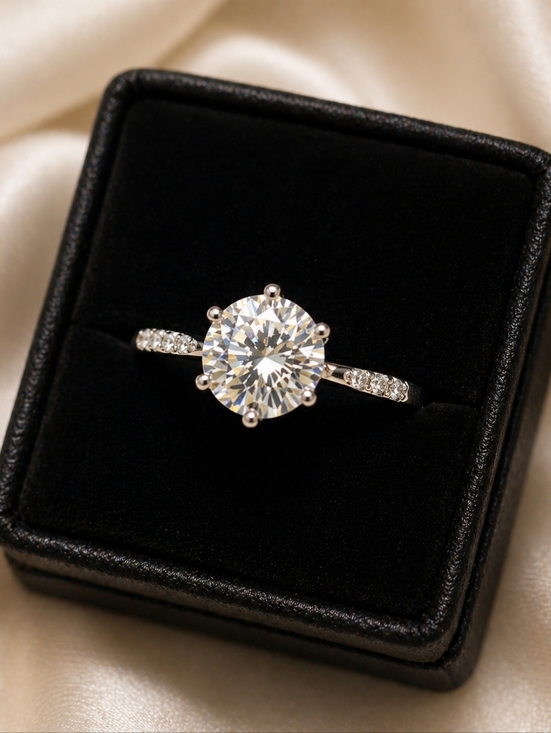 Moissanite Jewelry - 💍 925 Sterling Silver Moissanite Ring – Size 8 – NWOT ✨